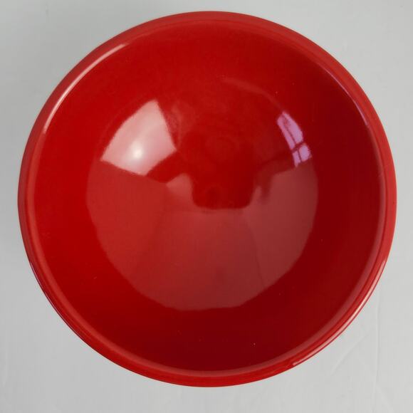 Chantal Footed Red Dipping Bowl 6oz Salsa  93-TV11-MO Stoneware - Picture 3 of 6